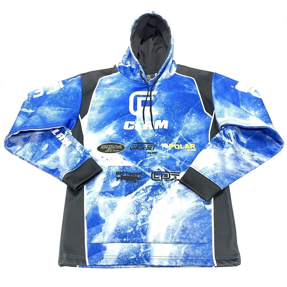 Clam Ice Armor Fishing Hoodie S Big Tooth Tackle Quick Set Polar Jason Mitchell
